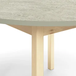 Pöytä DECIBEL Ø1200x590 mm, ääntä vaimentava linoleumi, harmaa