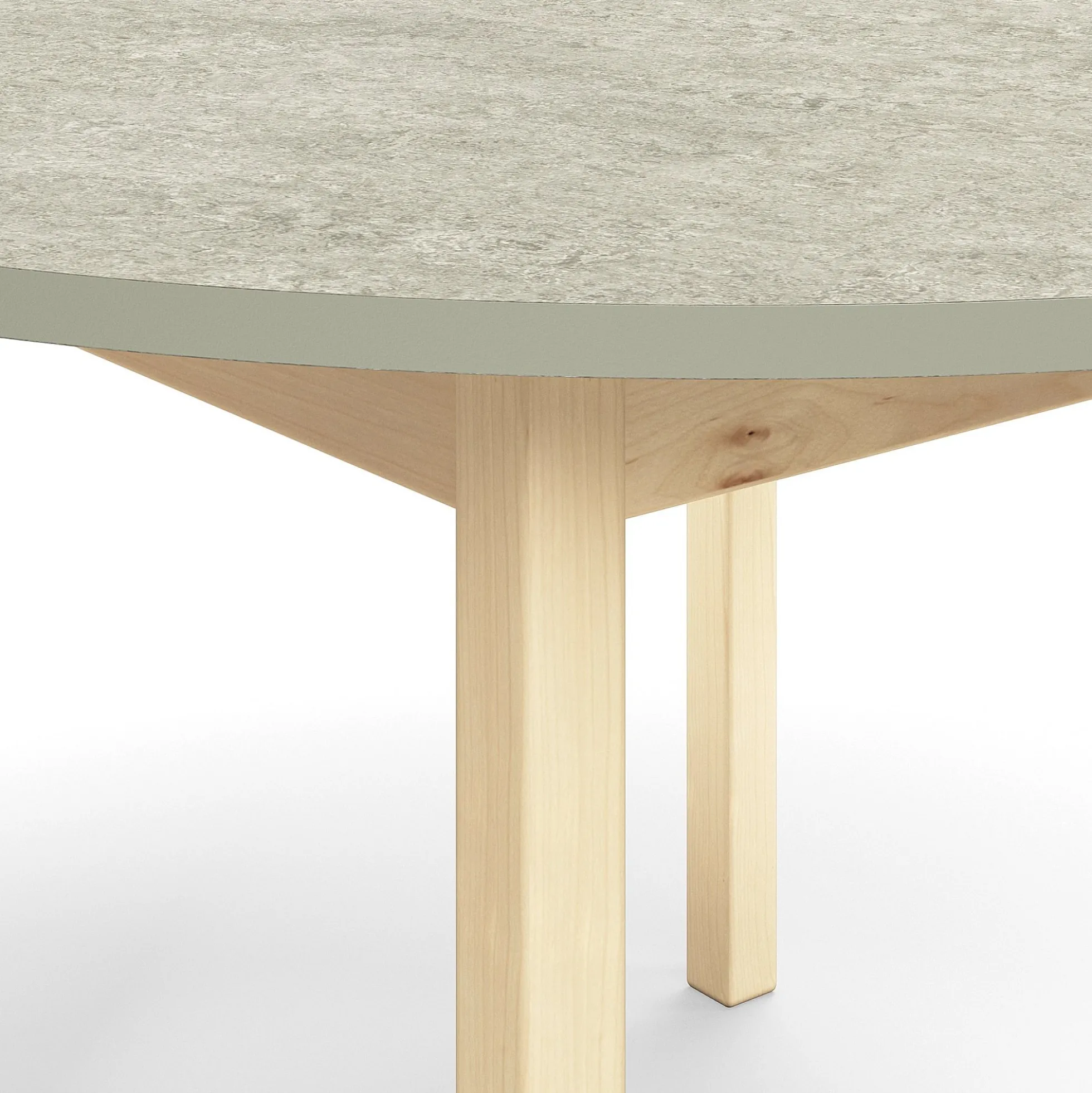 Pöytä DECIBEL Ø1200x530 mm, ääntä vaimentava linoleumi, harmaa