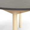 Pöytä DECIBEL Ø1200x590 mm, ääntä vaimentava linoleumi, tummanharmaa