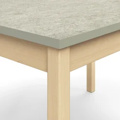 Pöytä DECIBEL 1800x800x720 mm, harmaa linoleumi, koivu