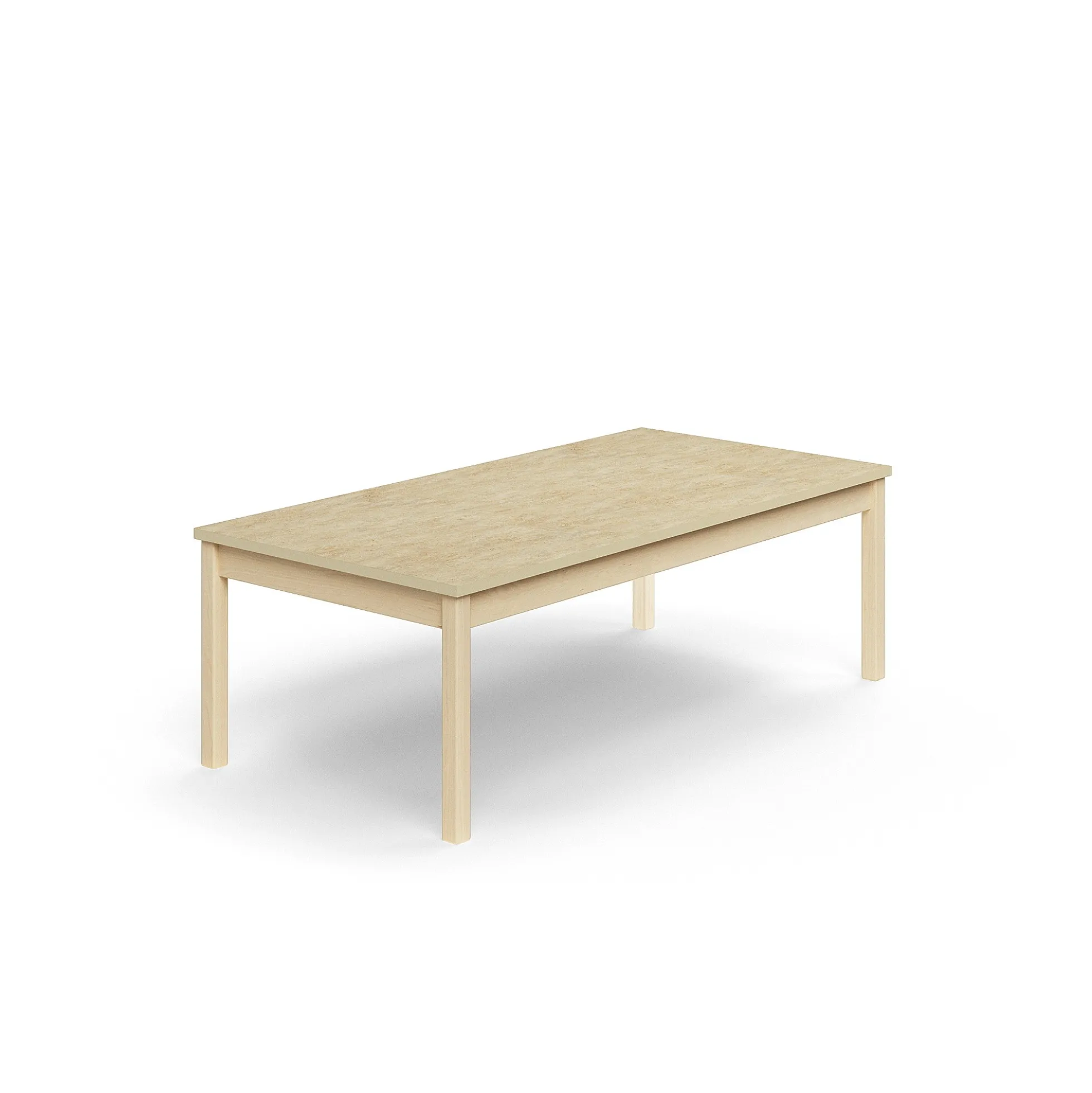 Pöytä DECIBEL 1600x800x530 mm, ääntä vaimentava linoleumi, koivu/beige