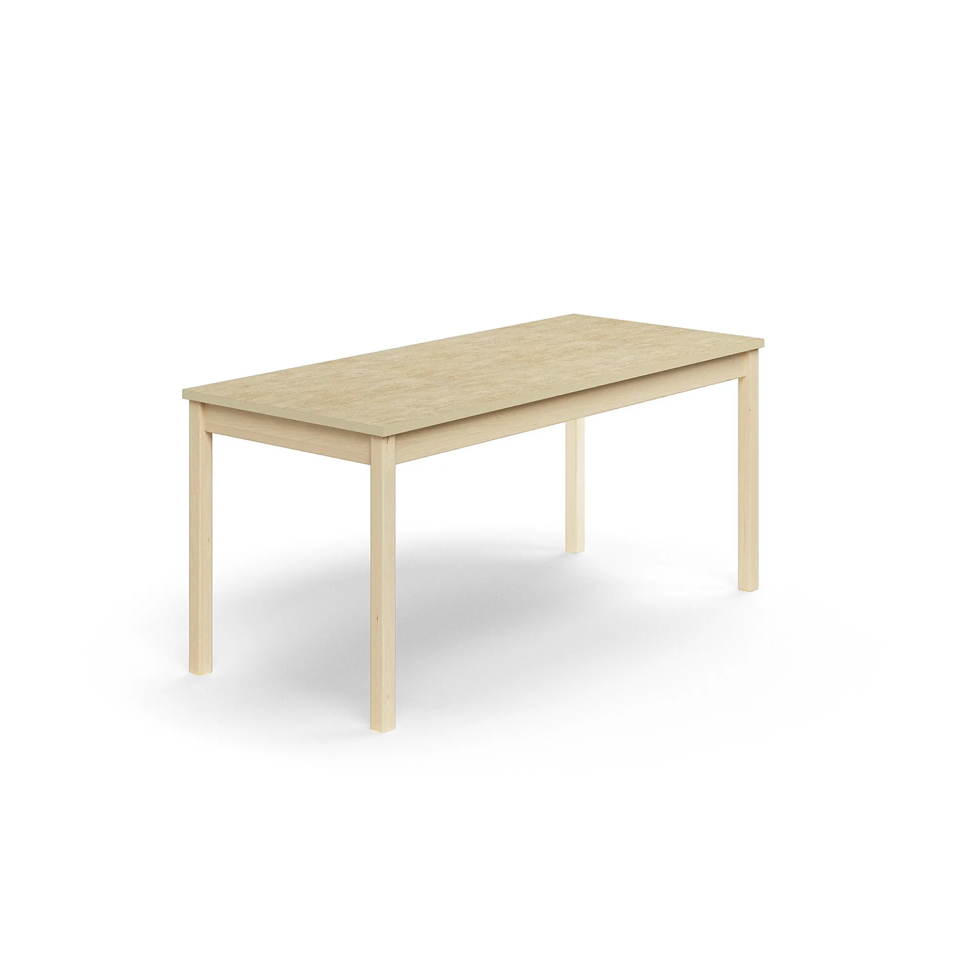 Pöytä DECIBEL 1600x700x720 mm, ääntä vaimentava linoleumi, koivu/beige