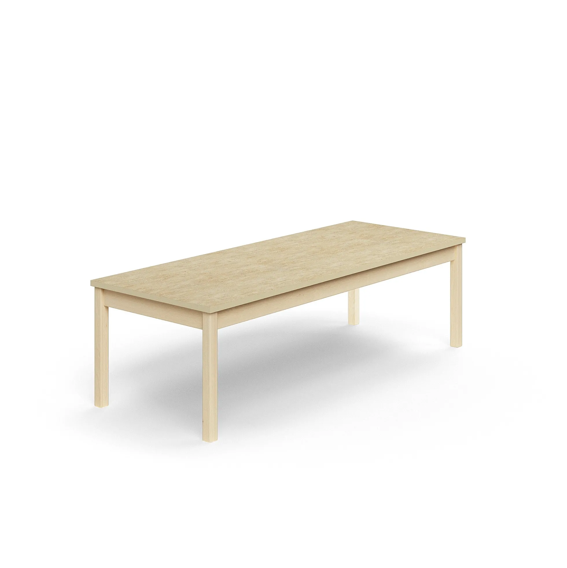 Pöytä DECIBEL 1800x700x530 mm, ääntä vaimentava linoleumi, koivu/beige