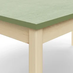 Pöytä DECIBEL 1600x800x720 mm, ääntä vaimentava linoleumi, koivu/harmaanvihreä