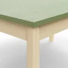 Pöytä DECIBEL 1200x800x590 mm, ääntä vaimentava linoleumi, koivu/harmaanvihreä