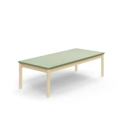 Pöytä DECIBEL 1800x800x530 mm, ääntä vaimentava linoleumi, koivu/harmaanvihreä