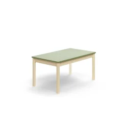 Pöytä DECIBEL 1200x700x590 mm, ääntä vaimentava linoleumi, koivu/harmaanvihreä