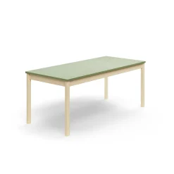Pöytä DECIBEL 1800x800x720 mm, ääntä vaimentava linoleumi, koivu/harmaanvihreä