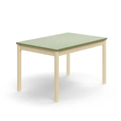 Pöytä DECIBEL 1200x800x720 mm, ääntä vaimentava linoleumi, koivu/harmaanvihreä