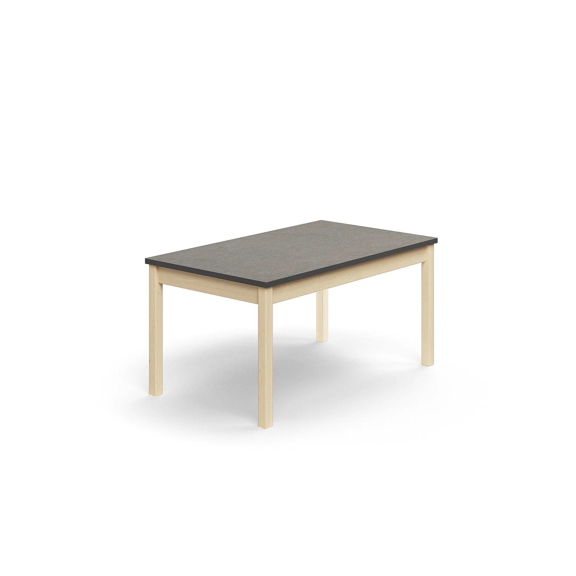 Pöytä DECIBEL 1200x700x590 mm, ääntä vaimentava linoleumi, koivu/tummanharmaa
