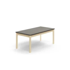 Pöytä DECIBEL 1400x700x590 mm, ääntä vaimentava linoleumi, koivu/tummanharmaa