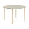 Pöytä ELTON Ø 1200x710 mm, harmaa linoleumi, koivu