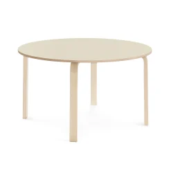 Pöytä ELTON Ø 1200x640 mm, koivulaminaatti, koivu