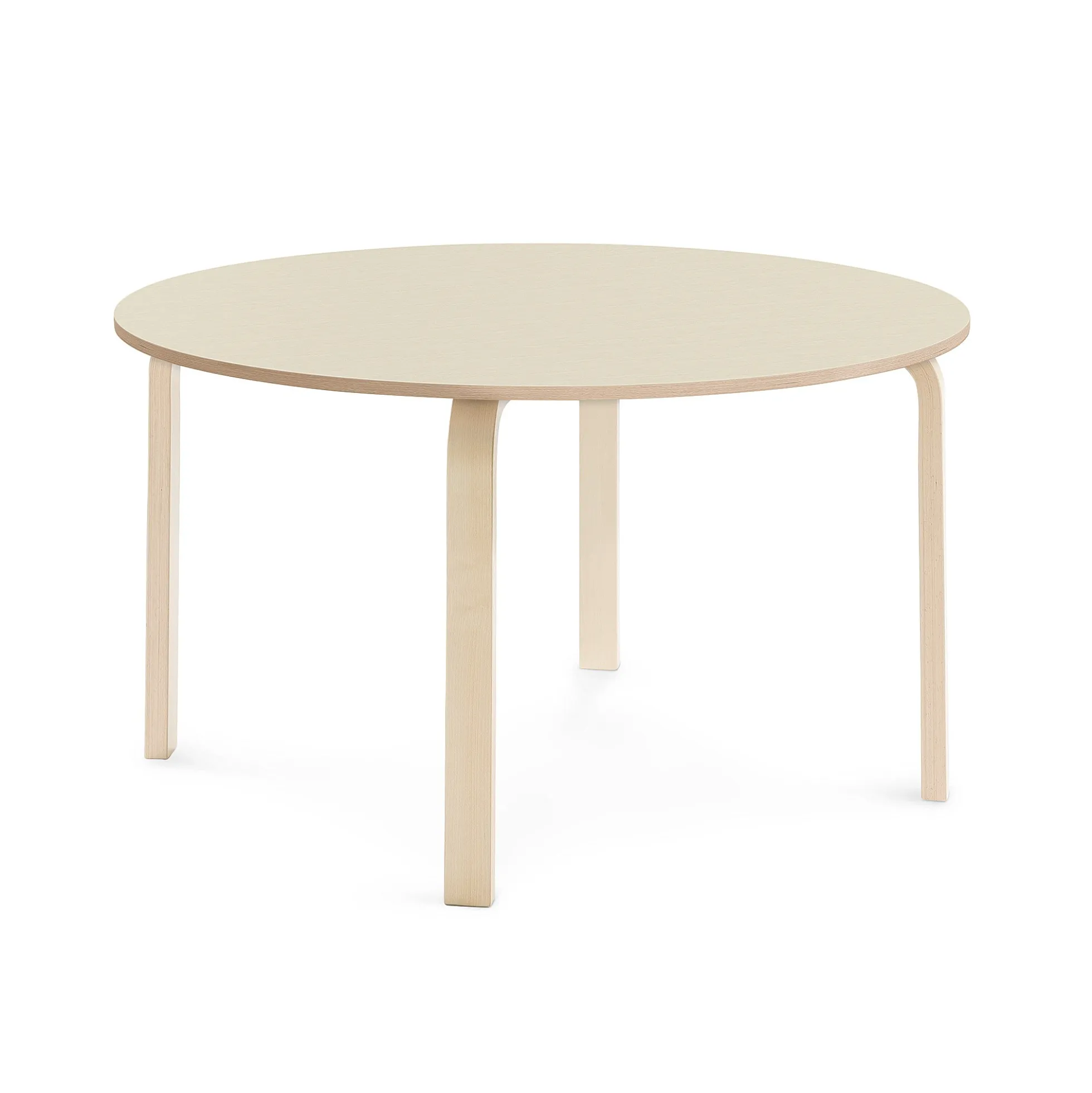Pöytä ELTON Ø 1200x640 mm, koivulaminaatti, koivu