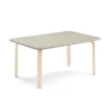 Pöytä ELTON 1200x600x530 mm, harmaa linoleumi, koivu