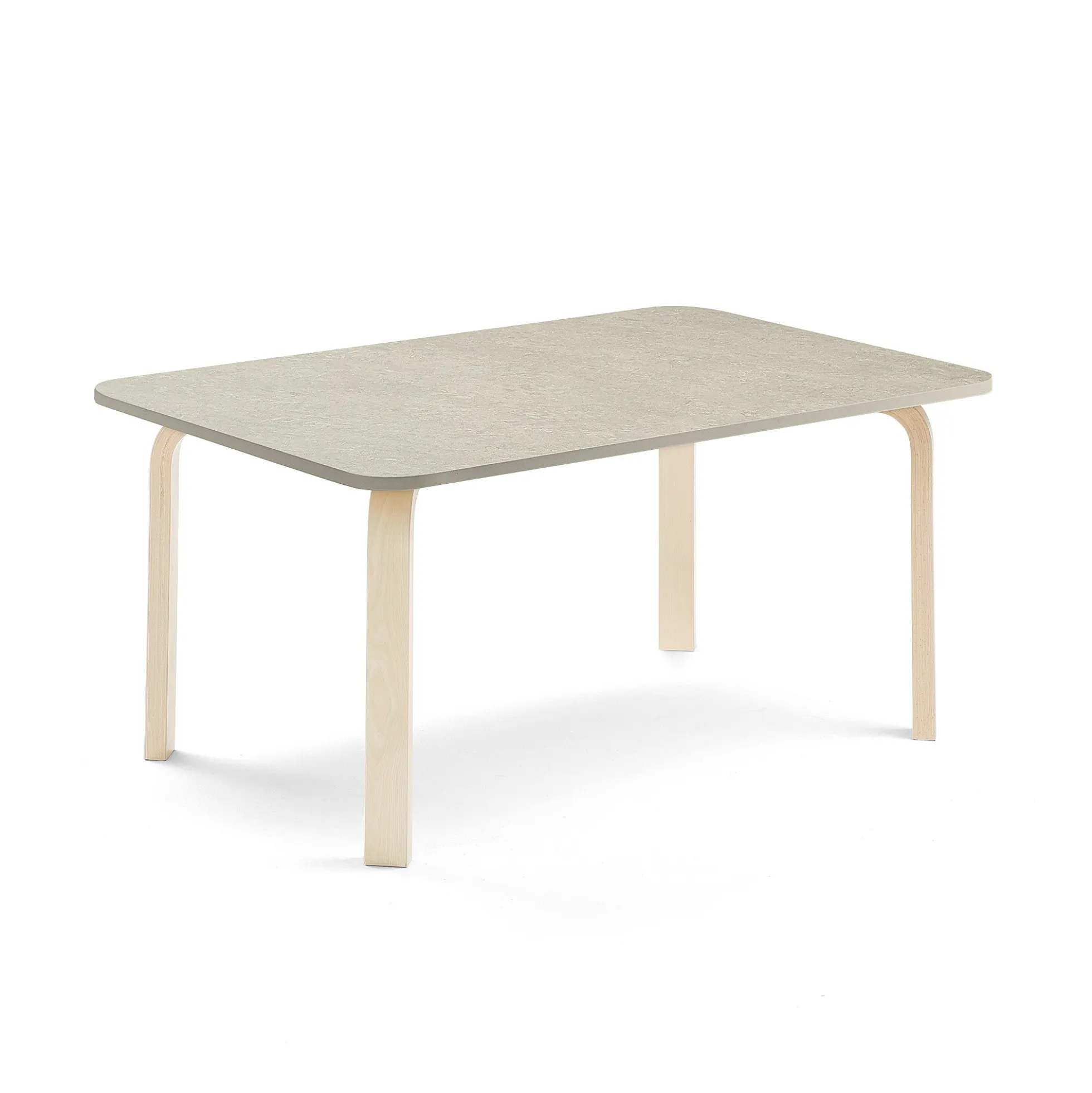 Pöytä ELTON 1200x600x530 mm, harmaa linoleumi, koivu