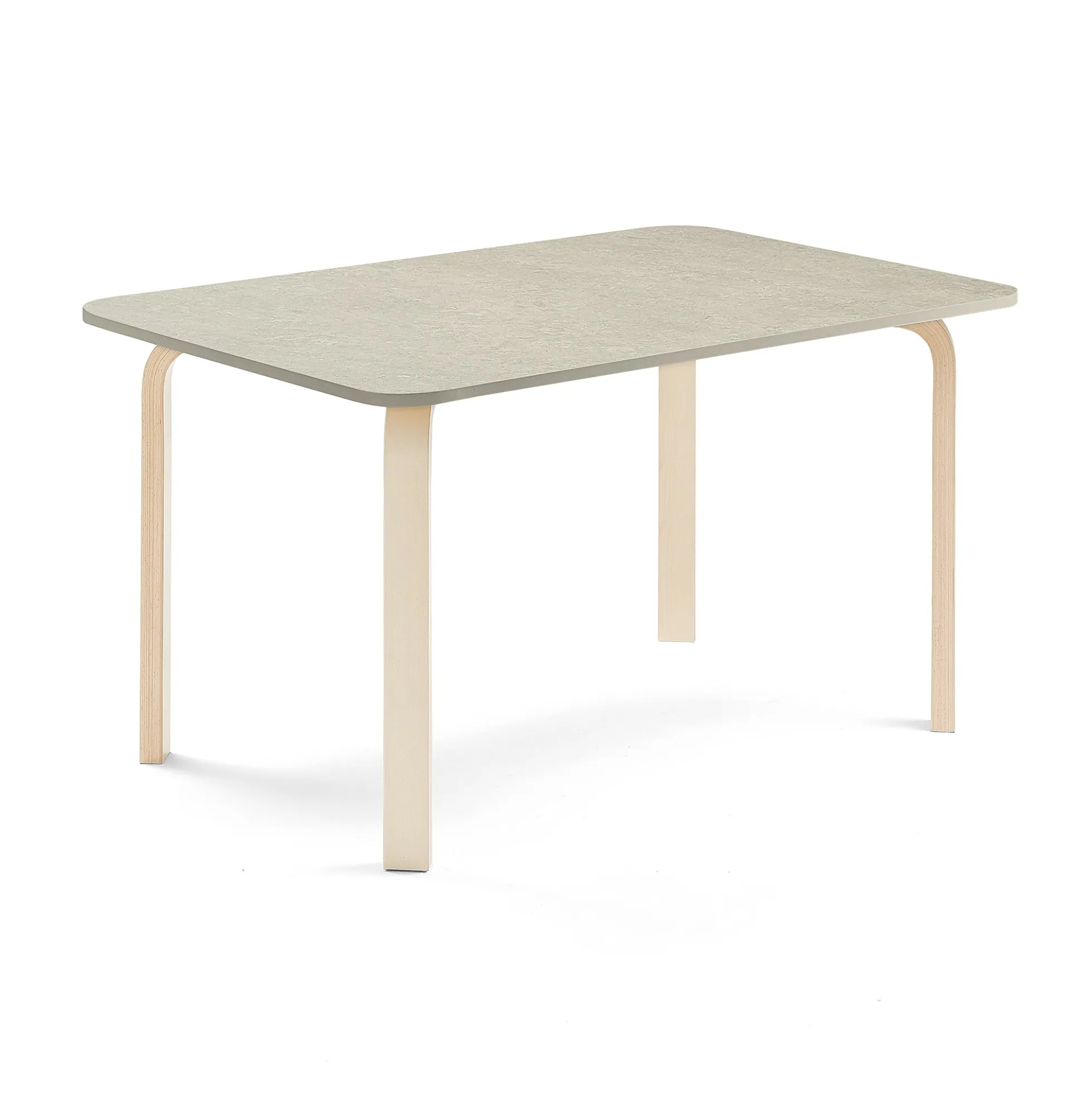Pöytä ELTON 1200x800x640 mm, harmaa linoleumi, koivu