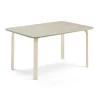 Pöytä ELTON 1400x700x640 mm, harmaa linoleumi, koivu