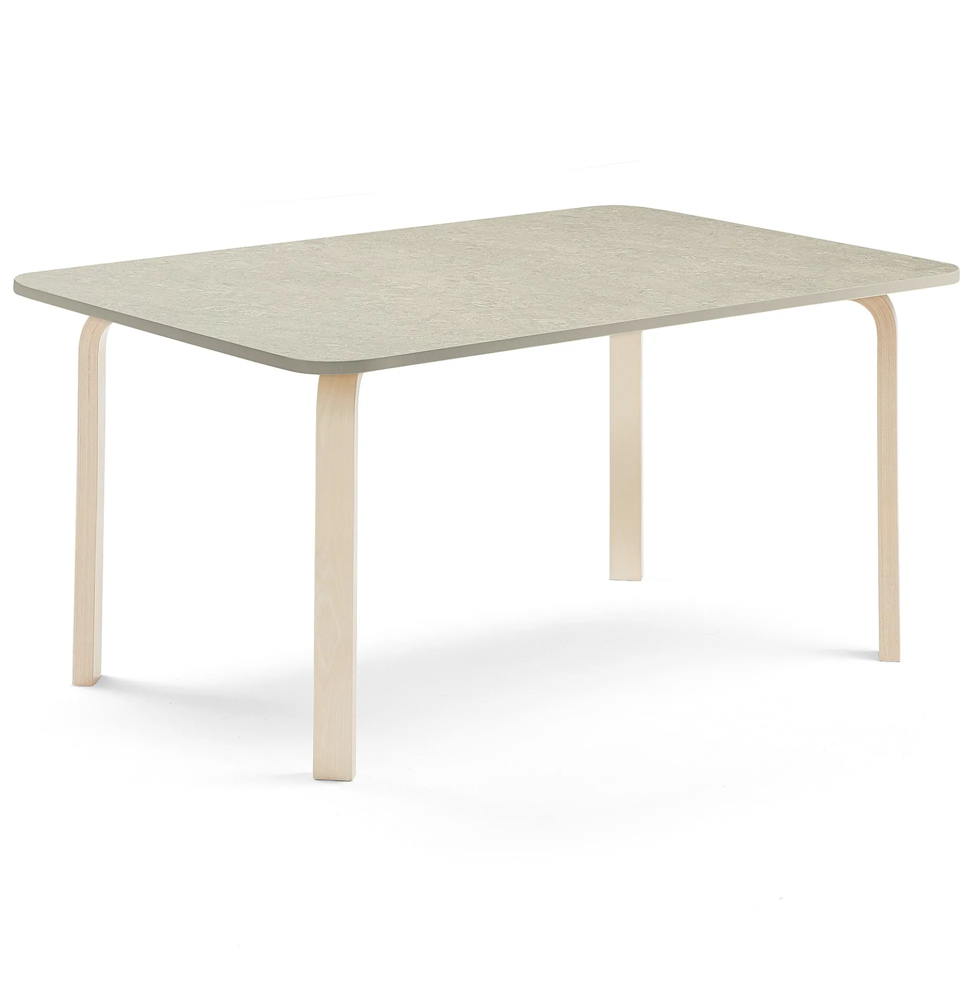 Pöytä ELTON 1800x700x640 mm, harmaa linoleumi, koivu