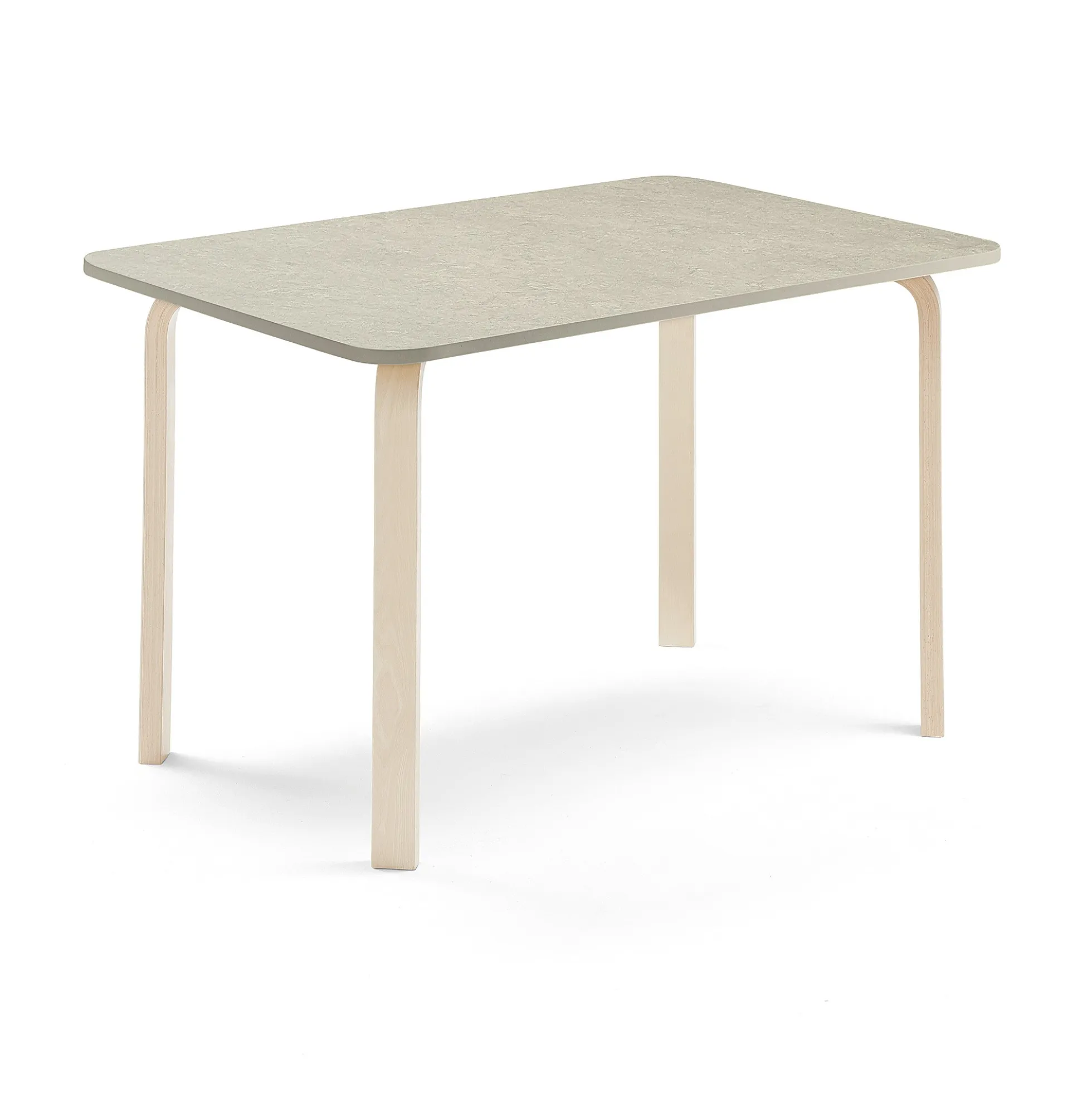 Pöytä ELTON 1200x700x710 mm, harmaa linoleumi, koivu