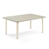 Pöytä ELTON 1400x700x530 mm, harmaa linoleumi, koivu