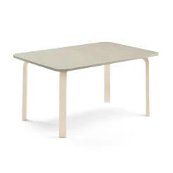 Pöytä ELTON 1200x700x590 mm, harmaa linoleumi, koivu