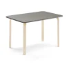 Pöytä ELTON 1200x600x710 mm, tummanharmaa linoleumi, koivu