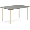 Pöytä ELTON 1800x800x710 mm, tummanharmaa linoleumi, koivu