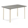 Pöytä ELTON 1400x800x710 mm, tummanharmaa linoleumi, koivu