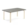 Pöytä ELTON 1200x800x530 mm, tummanharmaa linoleumi, koivu