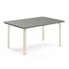 Pöytä ELTON 1400x700x590 mm, tummanharmaa linoleumi, koivu