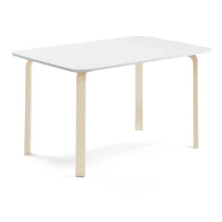 Pöytä ELTON 1400x800x710 mm, valkoinen laminaatti, koivu