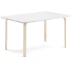 Pöytä ELTON 1800x800x710 mm, valkoinen laminaatti, koivu