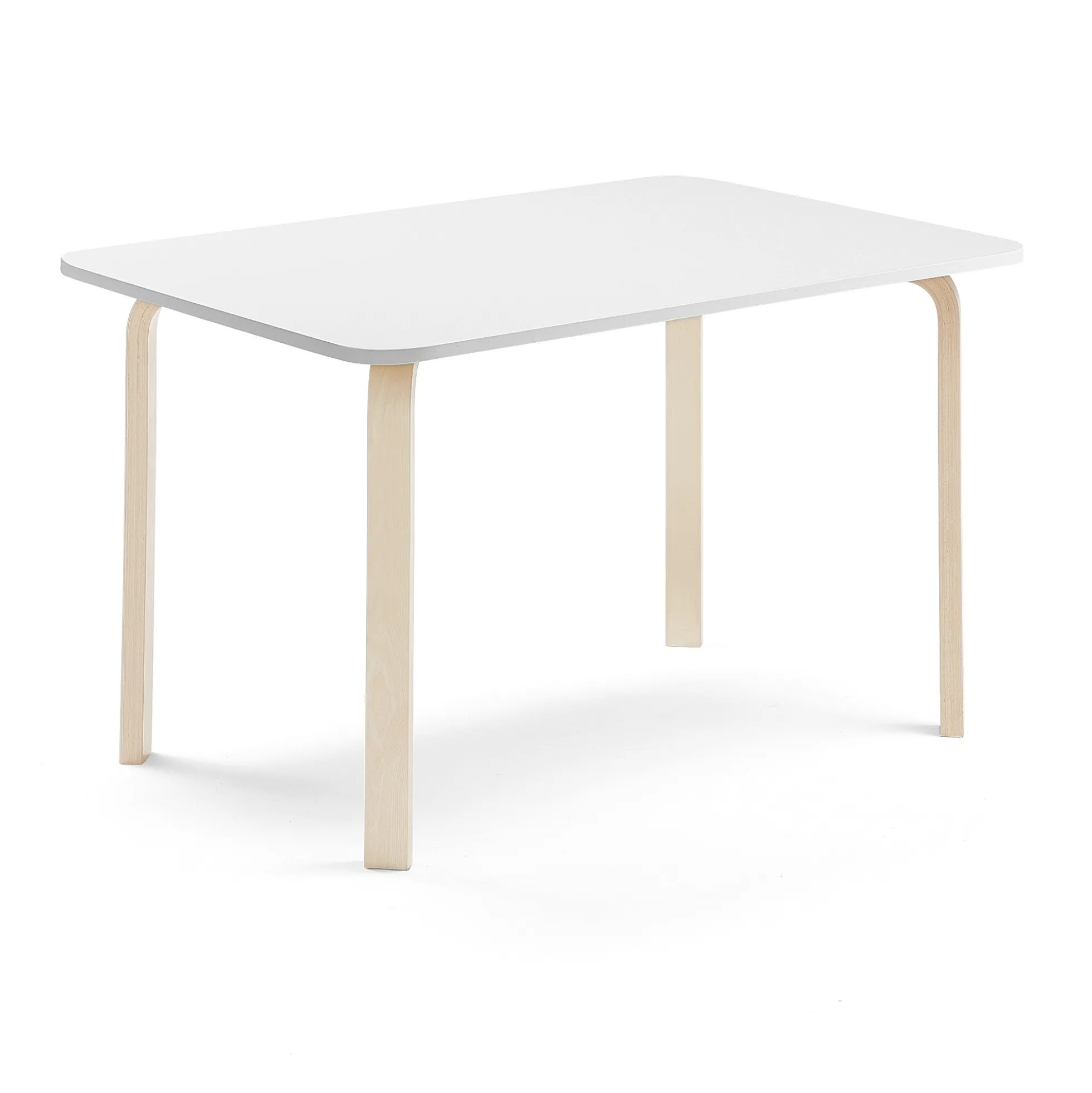 Pöytä ELTON 1400x700x710 mm, valkoinen laminaatti, koivu