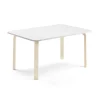 Pöytä ELTON 1200x700x590 mm, valkoinen laminaatti, koivu