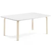 Pöytä ELTON 1800x800x590 mm, valkoinen laminaatti, koivu