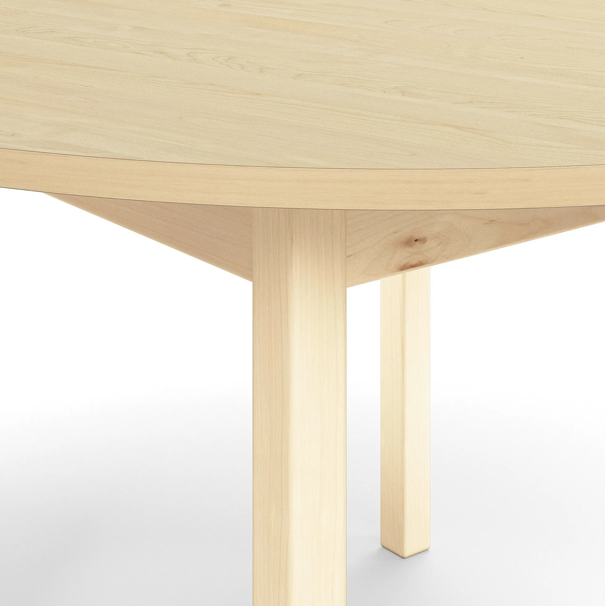 Pöytä EUROPA Ø1200x720 mm, koivu