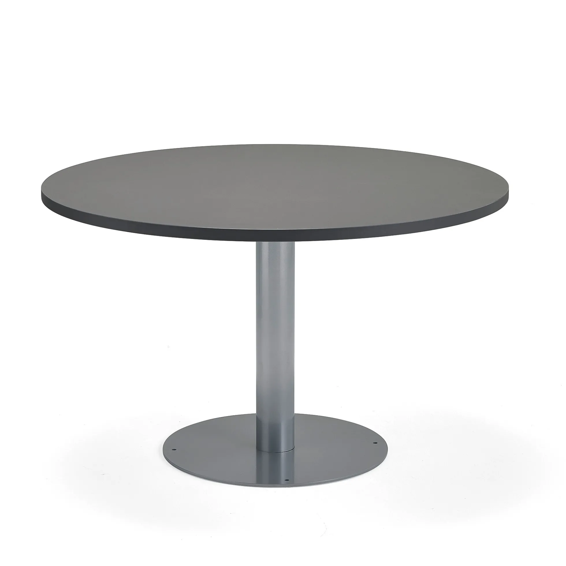 Pöytä GATHER Lattiakiinnitys, Ø 900x720 mm, hopeanharmaa, antrasiitinharmaa