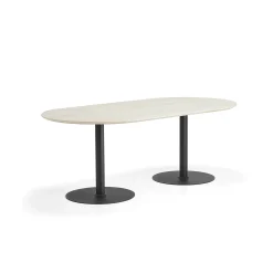Pöytä METRIC Ovaali, 2000x1000x720 mm, musta/saarni