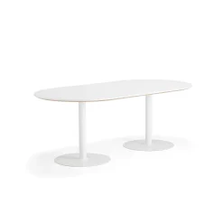 Pöytä METRIC Ovaali, 2000x1000x720 mm, valkoinen