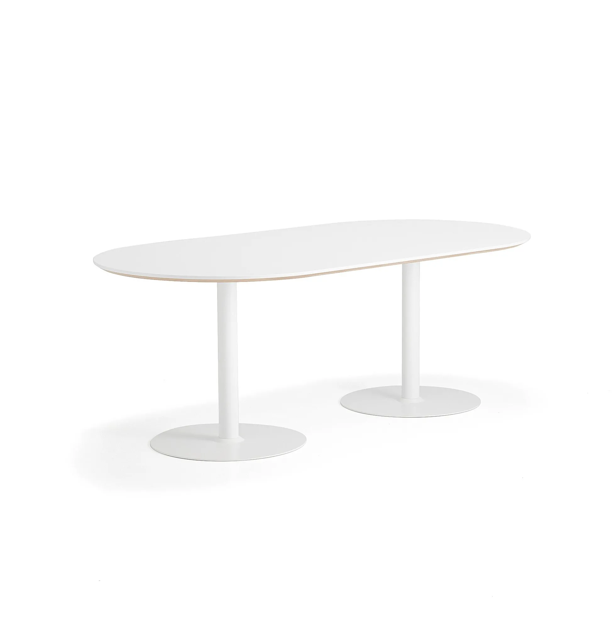 Pöytä METRIC Ovaali, 2000x1000x720 mm, valkoinen