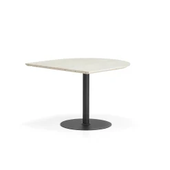 Pöytä METRIC Puoliovaali, 1000x1000x720 mm, musta/saarni