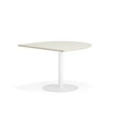 Pöytä METRIC Puoliovaali, 1000x1000x720 mm, valkoinen/saarni