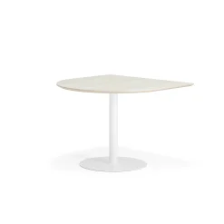 Pöytä METRIC Puoliovaali, 1000x1000x720 mm, valkoinen/saarni