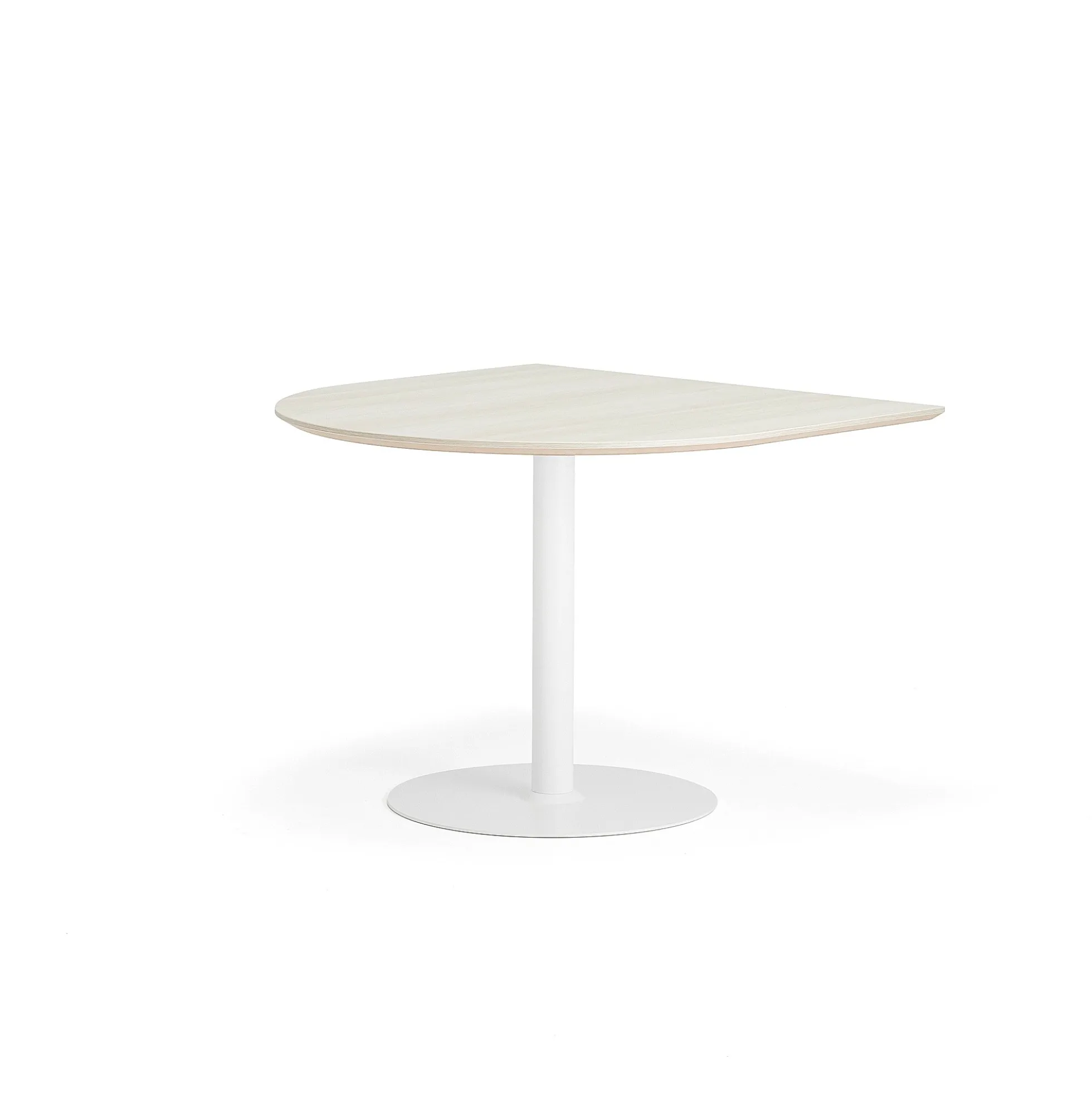 Pöytä METRIC Puoliovaali, 1000x1000x720 mm, valkoinen/saarni