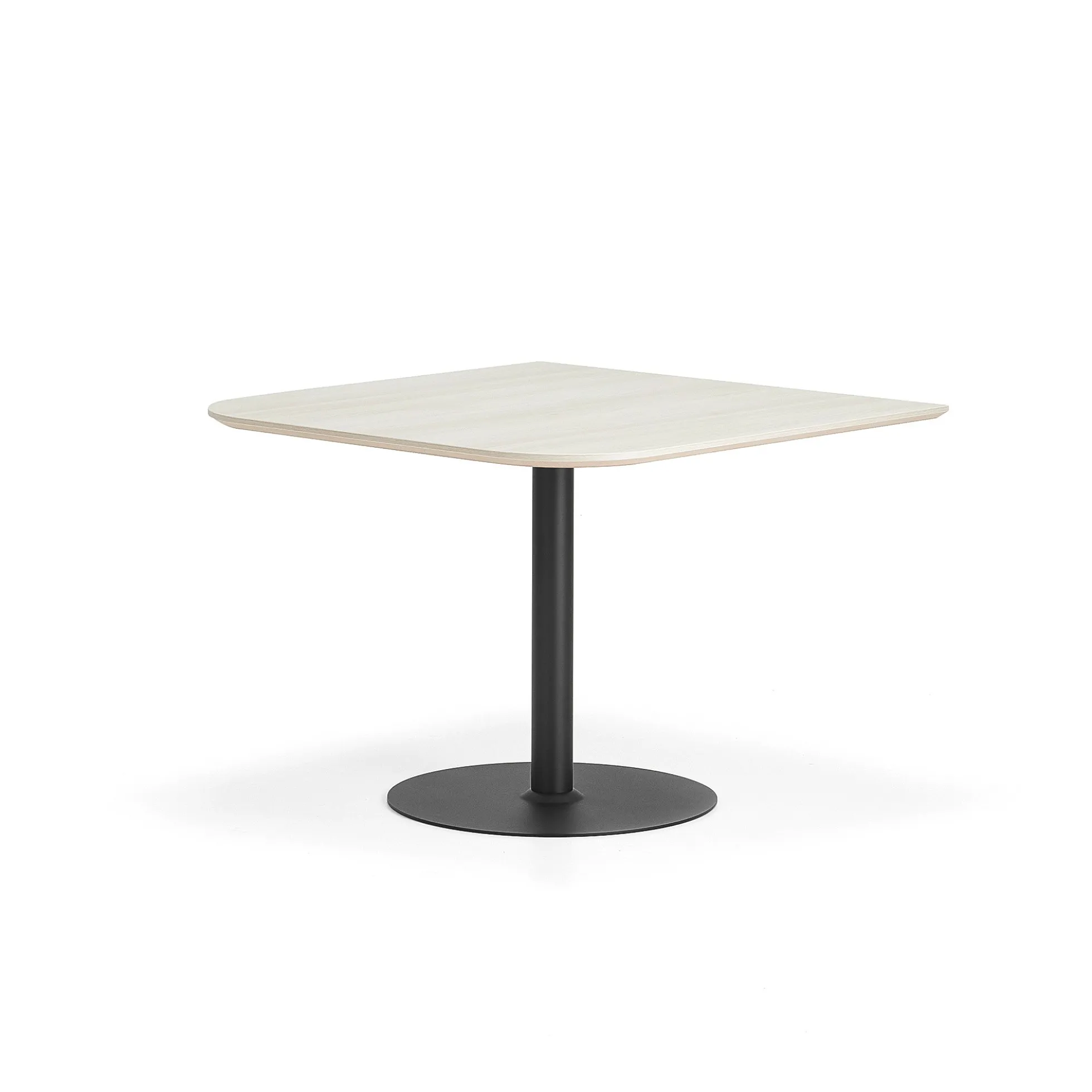 Pöytä METRIC Pyöristetyin kulmin, 1000x1000x720 mm, musta/saarni