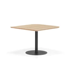 Pöytä METRIC Pyöristetyin kulmin, 1000x1000x720 mm, musta/tammi