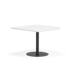 Pöytä METRIC Pyöristetyin kulmin, 1000x1000x720 mm, musta/valkoinen