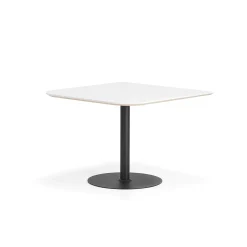 Pöytä METRIC Pyöristetyin kulmin, 1000x1000x720 mm, musta/valkoinen