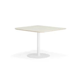 Pöytä METRIC Pyöristetyin kulmin, 1000x1000x720 mm, valkoinen/saarni